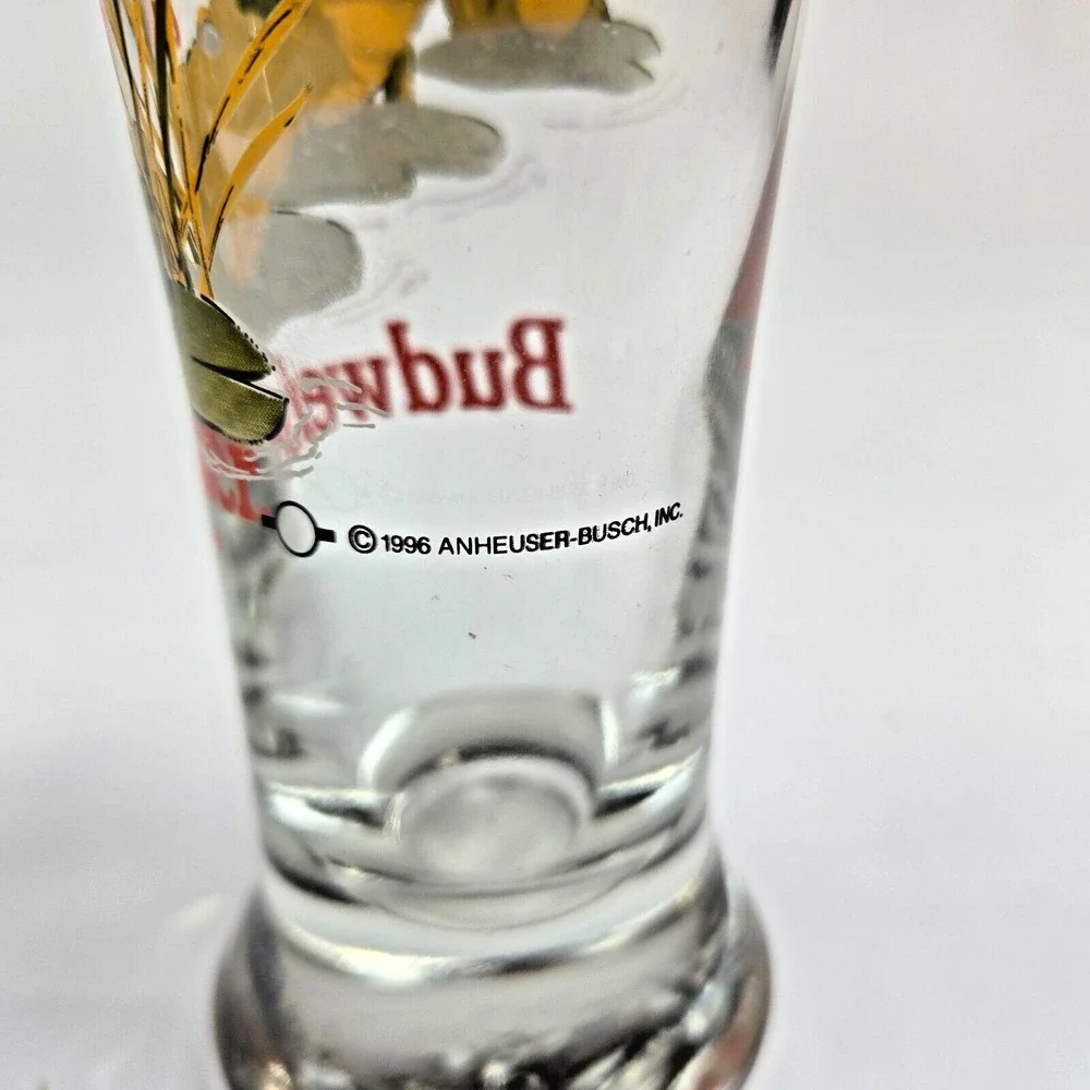 1989, 1996 Vintage Budweiser Holiday Clydesdales‎ & Frog Pilsner Beer Glasses